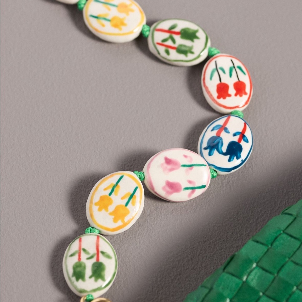 Clare V Floral Floral Porcelain Shortie Bag Strap - Picture 3 of 5